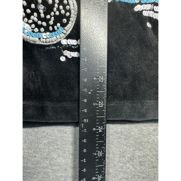 Michael Simon Event Snowman Ugly Christmas Sweater Sequin‎ XL Black - READ - Picture 7 of 11